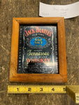 Vtg Jack Daniels Whiskey Mirror Framed 5x6 Sign Advertising Tavern Man Cave Brew