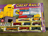 Vintage Life- Like Trains Great Rails Model Railroad Train Set In Orig Box