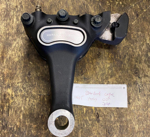 Harley Rear Brake Caliper & pads OEM Black Softail Heritage Fatboy Springer 00^