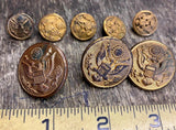Military Buttons Army Uniform Button Lot Asst Jacket Eagle Officer Dress