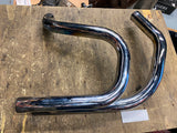 Ironhead Sportster Dual 2 into 1 Factory Exhaust Head Pipe Header Custom Harley