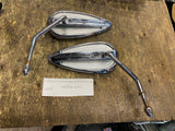 OEM Harley Logo Teardrop Mirrors Softail Touring Dyna FXR Sportster Chopper
