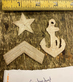 Patches Embroidered Navy Army Uniform Button Lot Asst Jacket Eagle Officer Dress