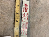 Vtg Dixie Maid Ice Cream Club Soda Advertising Sign Coca cola Menu Strip Ruler