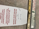Vtg Dixie Maid Ice Cream Club Soda Advertising Sign Coca cola Menu Strip Ruler