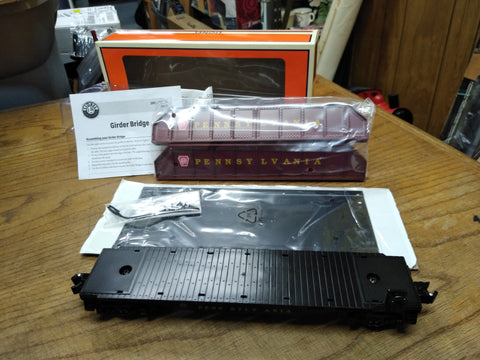 Vtg NOS Lionel 2128200 Pennsylvania Flat Car With Bridge Girders Railroad Train