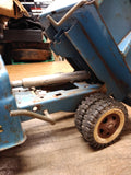 Vtg 1960's Tonka Pressed Steel Hydraulic Dump Truck Blue and White Works Great!!