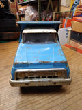 Vtg 1960's Tonka Pressed Steel Hydraulic Dump Truck Blue and White Works Great!!
