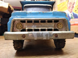 Vtg 1960's Tonka Pressed Steel Hydraulic Dump Truck Blue and White Works Great!!