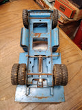 Vtg 1960's Tonka Pressed Steel Hydraulic Dump Truck Blue and White Works Great!!
