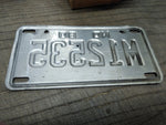 Vtg 1980-81 Motorcycle License Plate North Dakota No M12535 Rat Bike Man Cave
