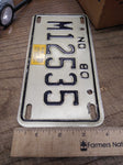 Vtg 1980-81 Motorcycle License Plate North Dakota No M12535 Rat Bike Man Cave