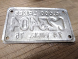 Vtg 1974-75 Motorcycle License Plate Minnesota No C23404 Rat Bike Man Cave