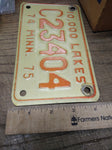 Vtg 1974-75 Motorcycle License Plate Minnesota No C23404 Rat Bike Man Cave