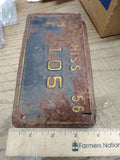Vtg 1956 Motorcycle License Plate Mississippi No MC 105 Rat Bike Man Cave