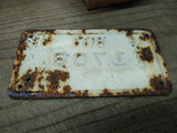 Vtg 1959 Motorcycle License Plate Mississippi No MC 1708 Rat Bike Man Cave