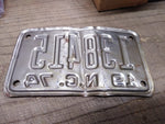 Vtg 1974 Motorcycle License Plate North Carolina No 138415 Rat Bike Man Cave