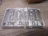 Vtg 1974 Motorcycle License Plate North Carolina No 138415 Rat Bike Man Cave