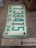 Vtg 1974 Motorcycle License Plate North Carolina No 138415 Rat Bike Man Cave