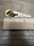 Vtg 1930's Cracker Jack Scotty Dog Puppy Lithograph Tin Metal Bookmark