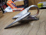 Vtg 1951-52 Chrysler Imperial New Yorker Winged Chrome Automobile Hood Ornament