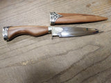 Custom Mauricio Daletzky Fixed Blade Knife Wood Sheath 6.5" Blade 5" Handle Nice