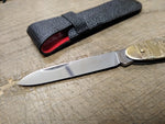 Vtg Arnex Solingen Germany Stainless 2 Blade Hunting Scene Pocket Knife w/Sheath