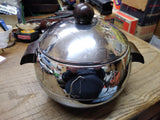 Vtg West Bend Hot & Cold Food Server Ice Bucket Chrome Plated Bakelite Handles