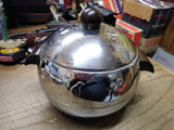 Vtg West Bend Hot & Cold Food Server Ice Bucket Chrome Plated Bakelite Handles