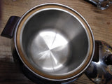 Vtg West Bend Hot & Cold Food Server Ice Bucket Chrome Plated Bakelite Handles