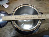 Vtg West Bend Hot & Cold Food Server Ice Bucket Chrome Plated Bakelite Handles