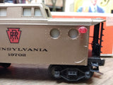 Vtg O Gauge Lionel 19702 Pennsylvania Railroad Gold Porthole Caboose  Train