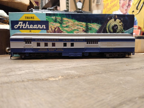 Vtg HO Athearn B&O US Mail Post Office American Railway Express Baggage Car #213