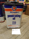 Vtg Permatex New Formula Penetrating Oil Gas Can Metal Tin Service station Garag