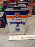 Vtg Permatex New Formula Penetrating Oil Gas Can Metal Tin Service station Garag