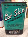 Vtg Car Skin Products Corporation Reconditioner Auto Cleaner Oil Gas Tin Can