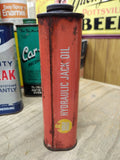 Vtg Gold Eagle Hydraulic Jack Oil Gas Service station Garage Metal Tin Graphix
