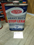 Vtg Du Pont Heavy Duty Stop Leak Seals Oil Gas Service Station Garage 1 Pint Can