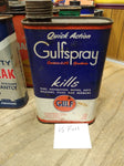 Vtg Gulfspray Quick Action Grade AA Household Insecticide Gulf Oil Co 1 Pint Can