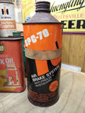 Vtg Air Brake System Anti Freeze Rustguard 1 Quart Cone Top Oil Gas Tin Can