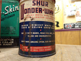 Vtg Shur Wonder Whyte White Wall Tire Cleaner Shur Gloss Mfg Co 14 Ounce Can