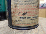 Vtg Shur Wonder Whyte White Wall Tire Cleaner Shur Gloss Mfg Co 14 Ounce Can