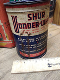Vtg Shur Wonder Whyte White Wall Tire Cleaner Shur Gloss Mfg Co 14 Ounce Can