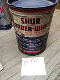 Vtg Shur Wonder Whyte White Wall Tire Cleaner Shur Gloss Mfg Co 14 Ounce Can