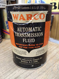 Vtg Warco Automatic Transmission Fluid ATF 334 1 Quart Cardboard Oil gas Can