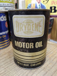 Vtg Drydene Motor Oil Gas Collector Service station Garage 1 Quart Cardboard Can
