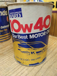 Vtg Montgomery Ward 10W 40 Motor Oil Red White and Blue 1 Quart Cardboard Can