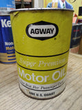 Vtg AGWAY Super Premium 10W 20W 40 Motor Oil 1 Quart Cardboard Can