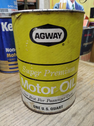 Vtg AGWAY Super Premium 10W 20W 40 Motor Oil 1 Quart Cardboard Can