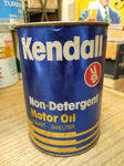 Vtg Kendall Non Detergent SAE 30 Motor Oil 1 Quart Cardboard Can